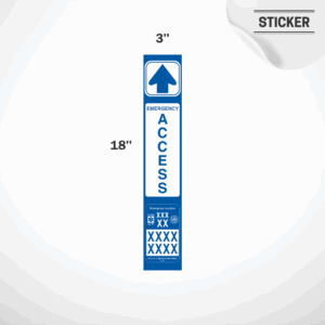 3" x 18" Vertical Style ELM Access Sticker
