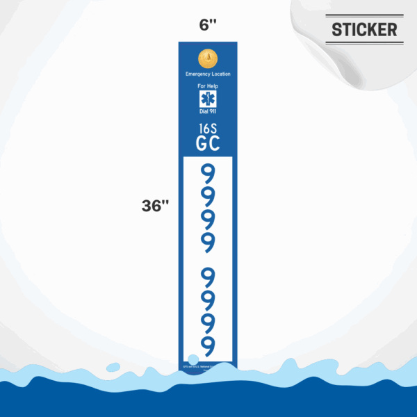 6" x 36" Vertical Style Buoy ELM Sticker