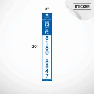 3" x 20" Vertical Style ELM Sticker